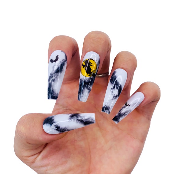 hamer Onderhoudbaar Voordracht Smokey Witch Press op nagels Halloween Nagels Custom Made | Etsy