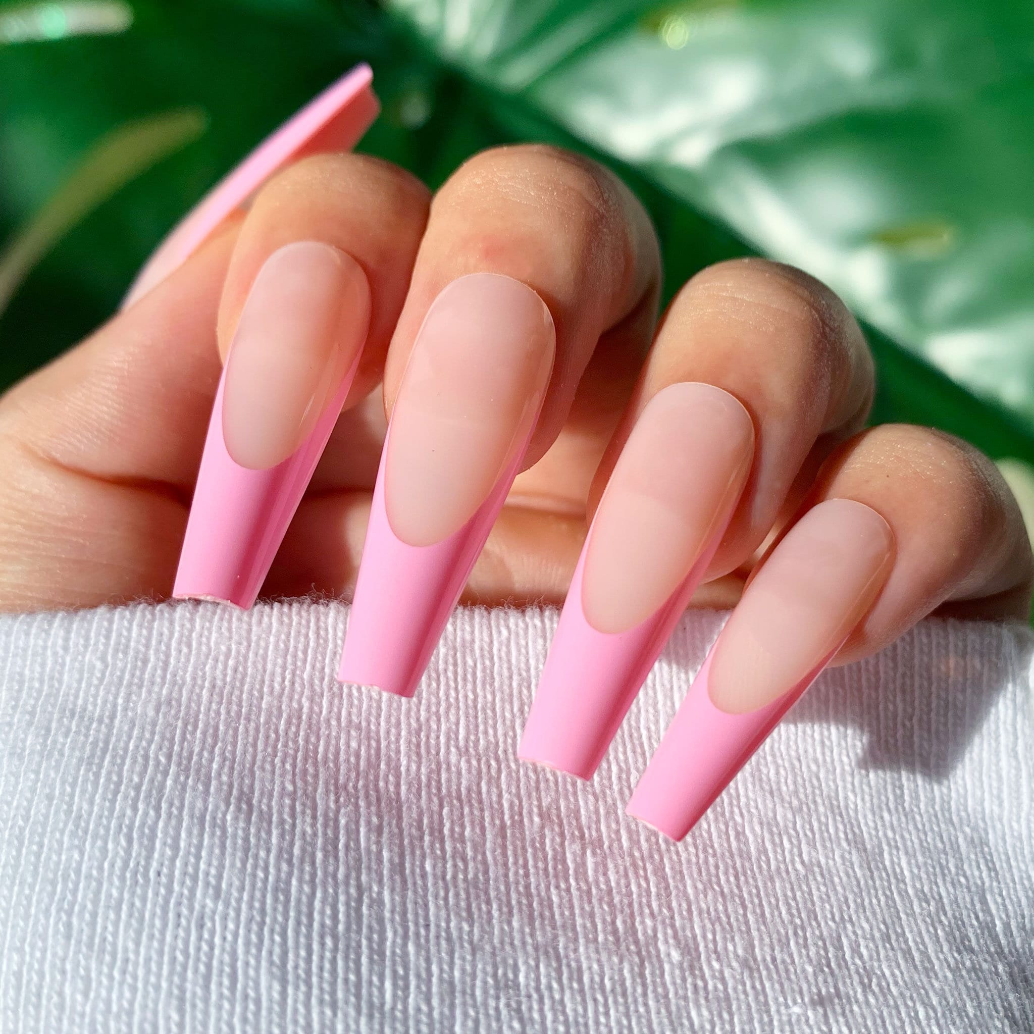 Bubblegum Pink French Press on Nails French Nails 20 PCS - Etsy India