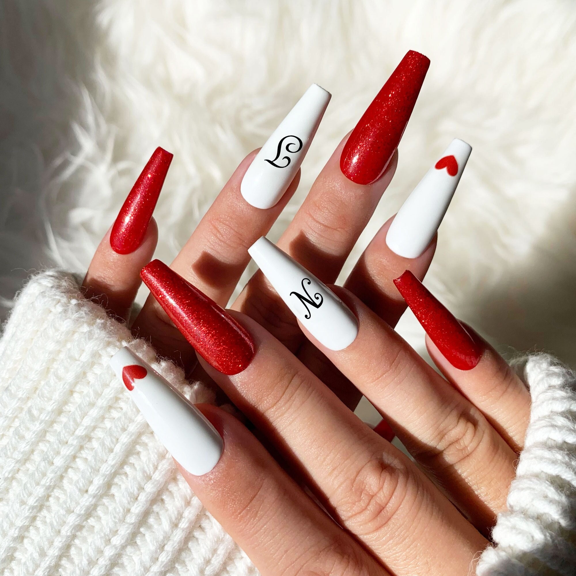Initial Nails - Etsy Initial Nails - Etsy