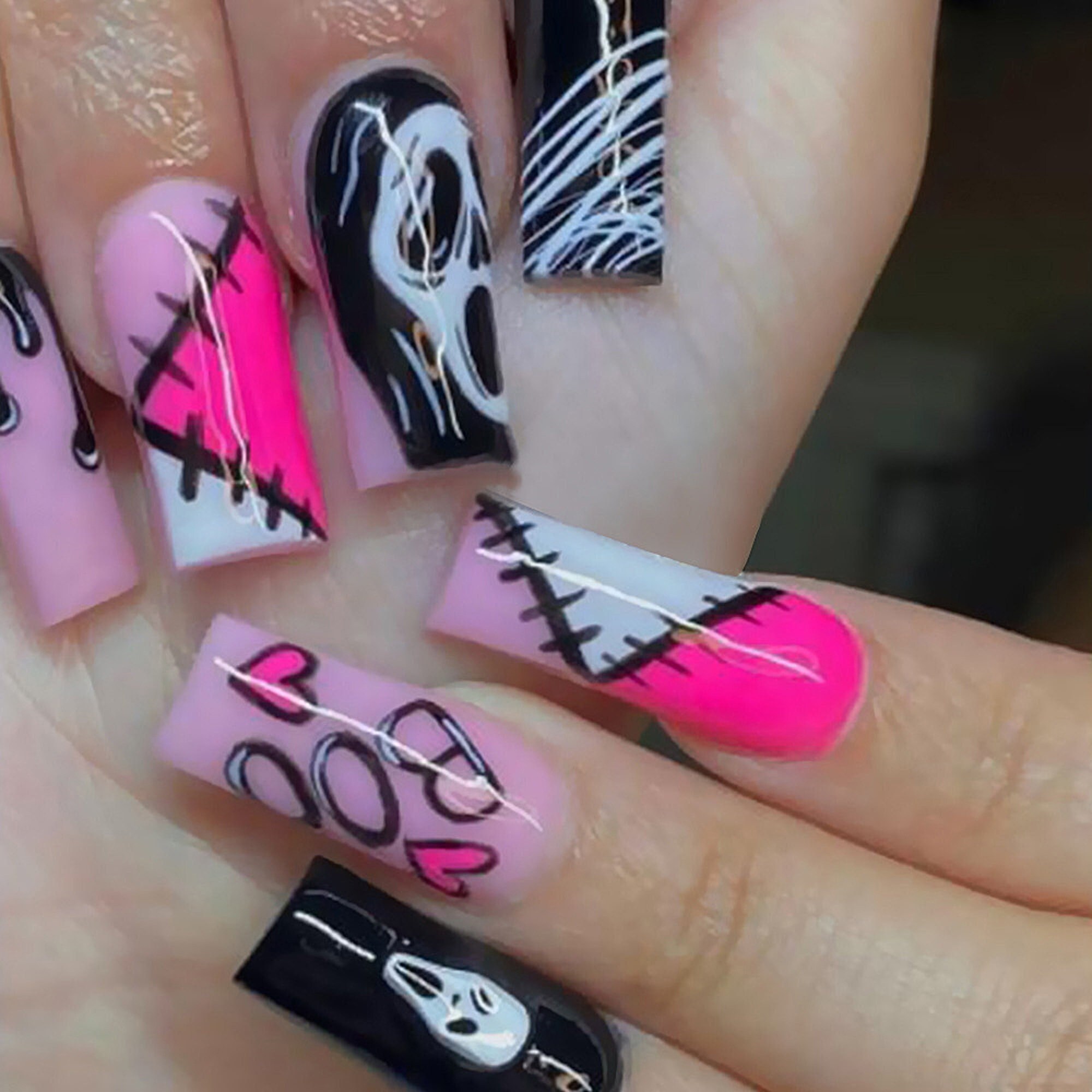 Halloween Nails Fake - Etsy