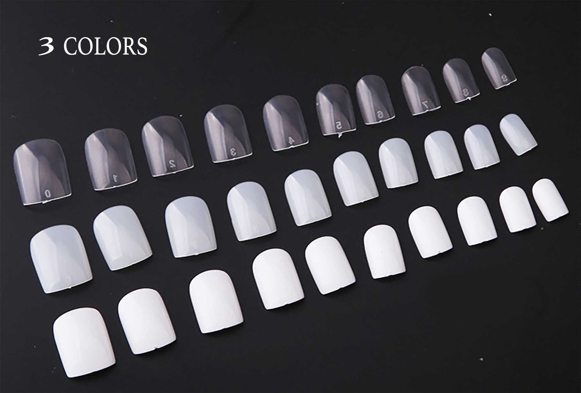 Short Square Clear Press on Nail Tips 600 Pcs Refill Full - Etsy