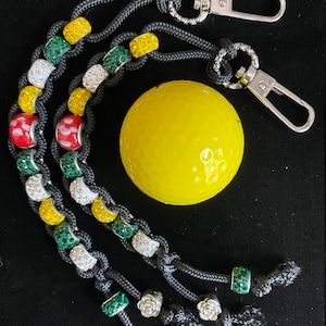 Golf Stroke Counter -  Green/Yellow/White - Golf Accessory, Golf Jewelry, Golf Gift, Bead Counter