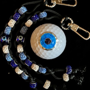 Golf Stroke Counter - Evil Eye - Golf Accessory, Golf Jewelry, Golf Gift, Bead Counter