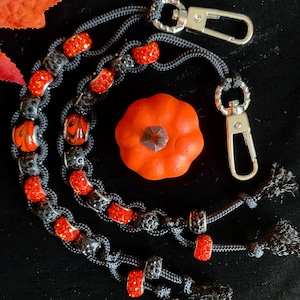 Golf Stroke Counter - Black & Orange  - Golf Accessory, Golf Jewelry, Golf Gift, Bead Counter