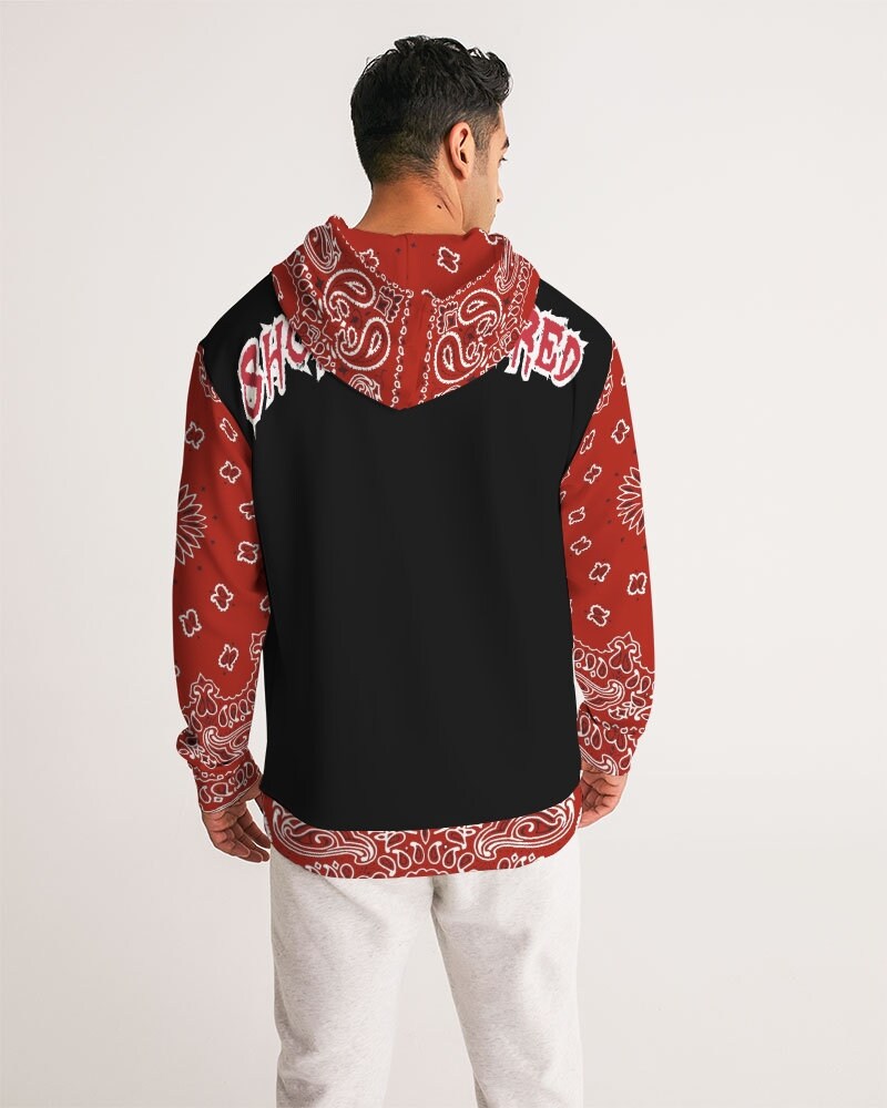 Men's Hoodie Short Tempered black Bandana pattern bloody Etsy