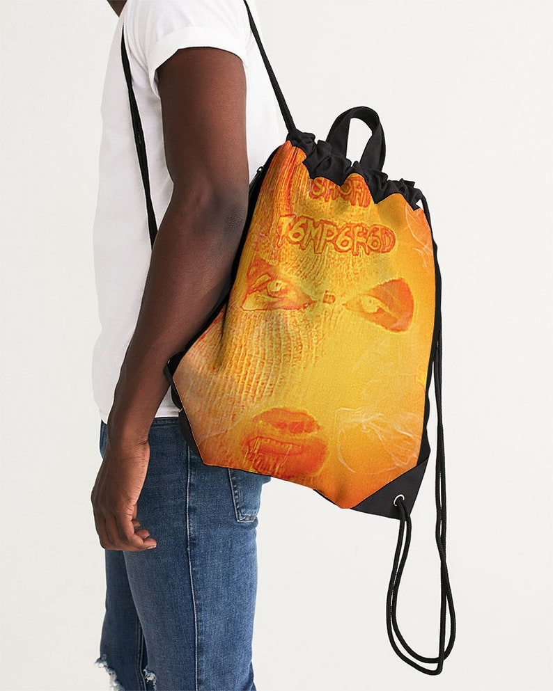 Canvas Drawstring Bag Short Tempered design skimask
