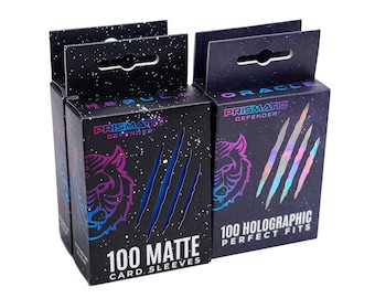 Prismatic Defender® TCG Bundle - 200 Holo Perfect Fits + 200 Matte Card Sleeves - Compatible with Magic The Gathering, Pokemon, Lorcana, DBS