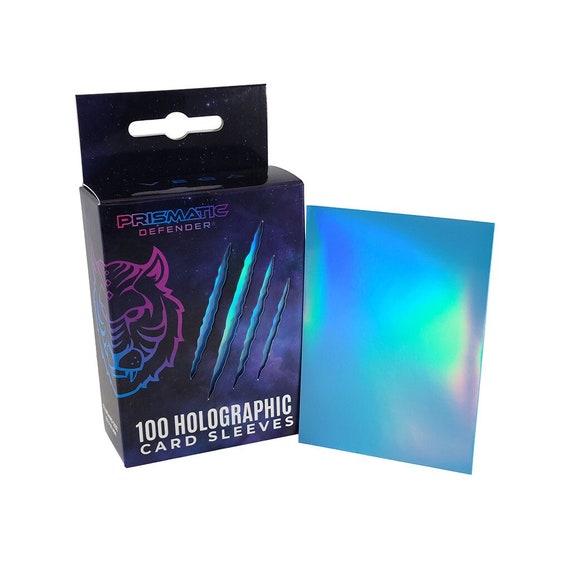 100 Pack Black Holographic Card Sleeves - Perfect Fit For Pokemon, Magic,  Metazoo, Standard Size