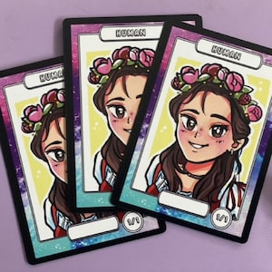 Jeton MTG : créatures H-S | Proxies artistiques personnalisées pour Magic : The Gathering | Jeton humain, jeton végétal, servomoteur, chevalier, saprobionte, limon | Mandataire MTG