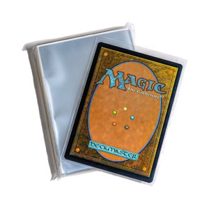 Pochettes Penny (lot de 100) pochettes transparentes de taille standard pour TCG - Cartes photo Magic: The Gathering (MTG), Pokemon, Digimon, Lorcana, Kpop