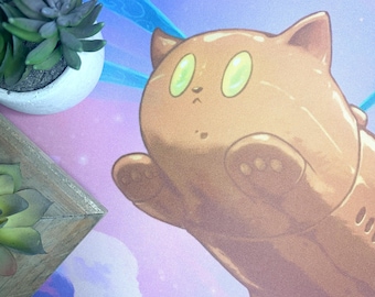 Thopter Cat MTG Playmat (24″x14″) with Drawstring Bag for Trading Card Games (TCG) - Compatible with Magic: The Gathering, Pokemon