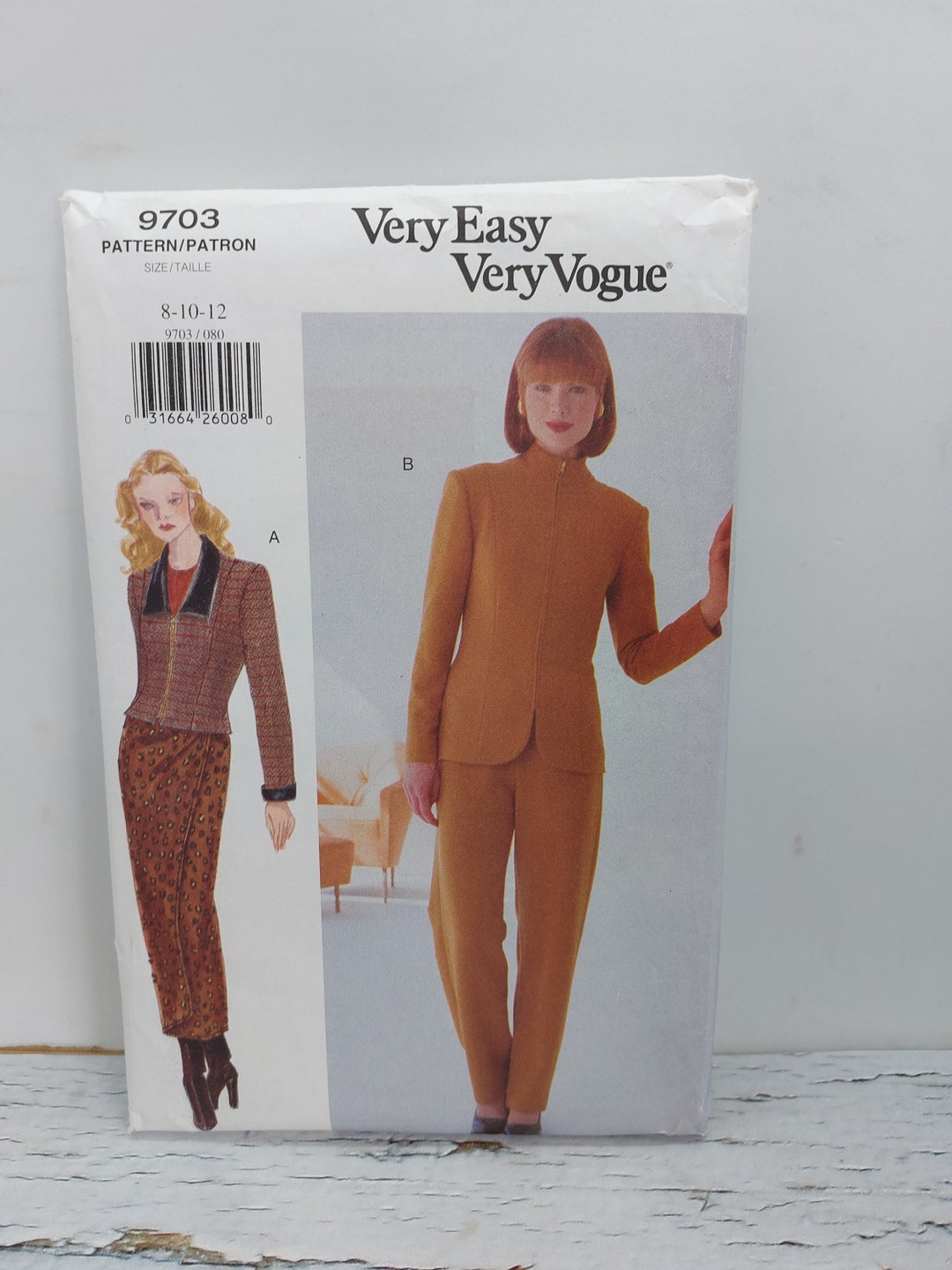 Very Easy Very Vogue Sewing Pattern Uncut Sewing Pattern Jacket Pants