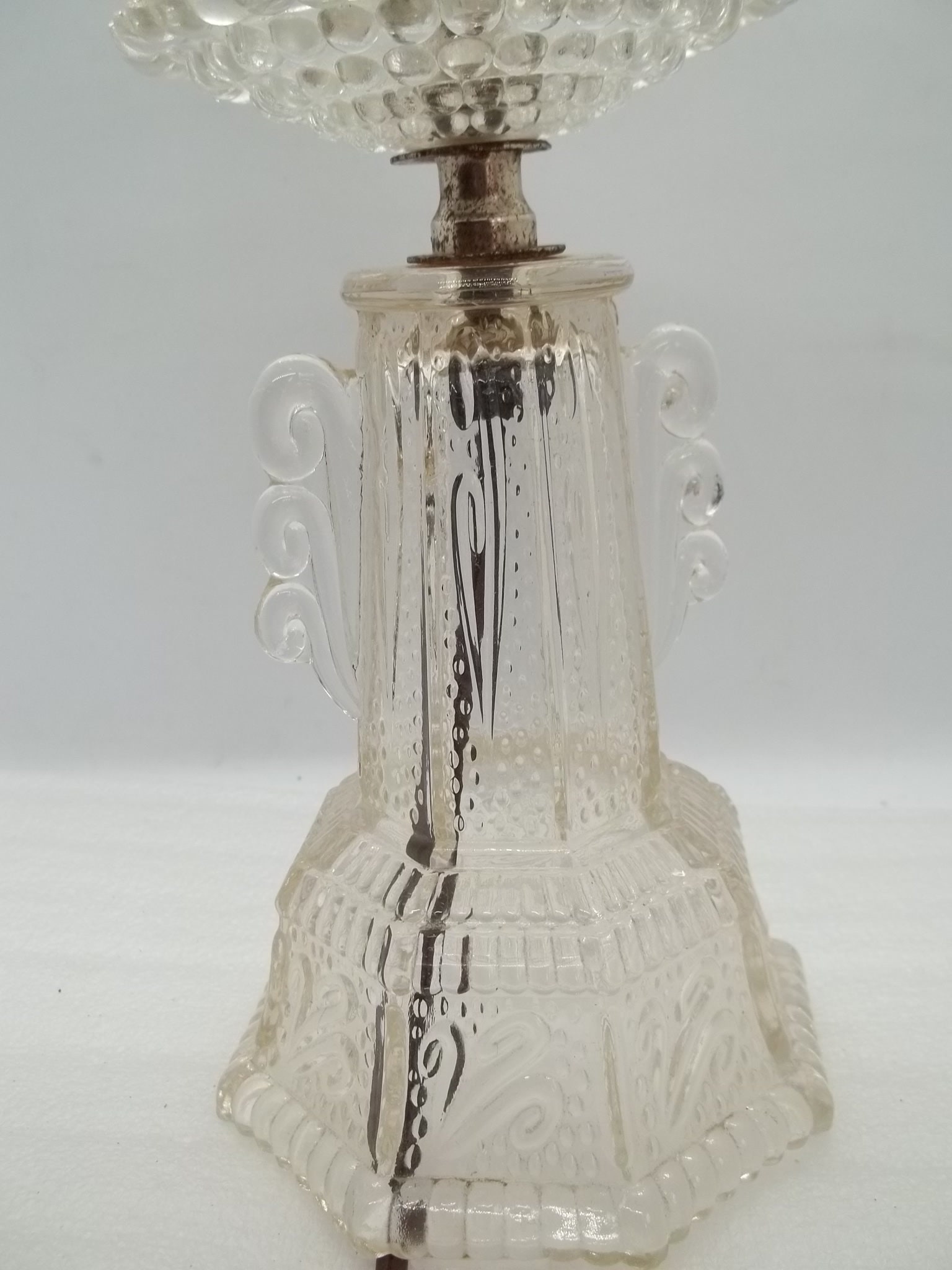 Vintage Small Glass Lamp & Lamp Shade Frame Etsy