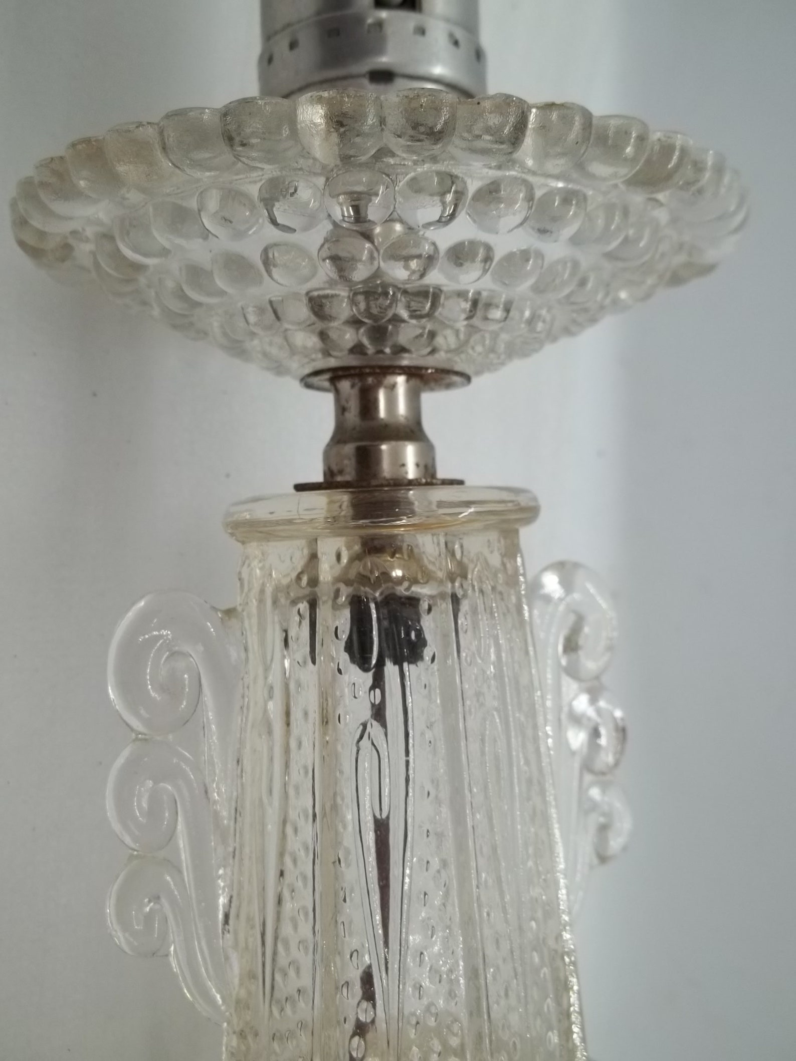 Vintage Small Glass Lamp & Lamp Shade Frame Etsy