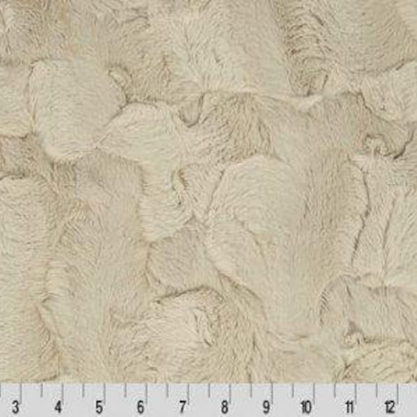 Shannon Fabrics Luxe Cuddle Hide Champagner Minky Stoff