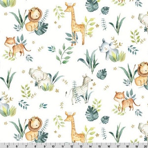 Shannon Fabrics Safari Babies Digital Cuddle Multi Minky Fabric
