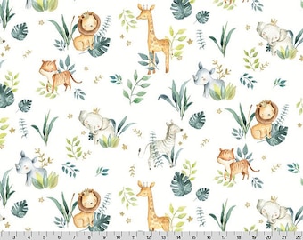 Shannon Fabrics Safari Babies Digital Cuddle Multi Minky Fabric
