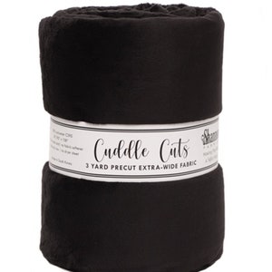 Shannon Fabrics 3 Yard Cuddle Cut Extra-Wide Black Minky Fabric (90&quot;x108&quot;)