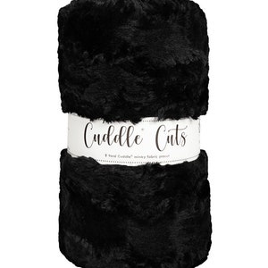 Shannon Fabrics 2 Yard Luxe Cuddle Cut Glacier Black Minky Fabric (60&quot;x72&quot;)