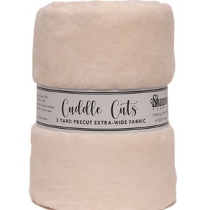 Shannon Fabrics 3 Yard Cuddle Cut Extra-Wide Ivory Minky Fabric (90&quot;x108&quot;)