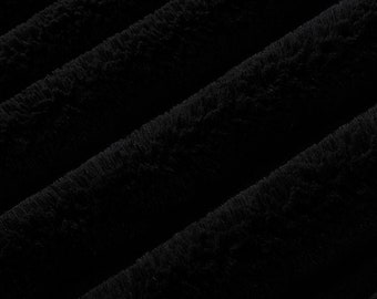 Shannon Fabrics Luxe Cuddle Bunny Black Minky Fabric