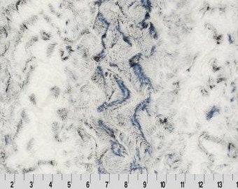 Shannon Fabrics Luxe Cuddle Snowy Owl Navy Minky Fabric
