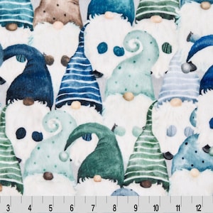 Shannon Fabrics Digital Cuddle Gnome One Like You Juniper Minky Fabric