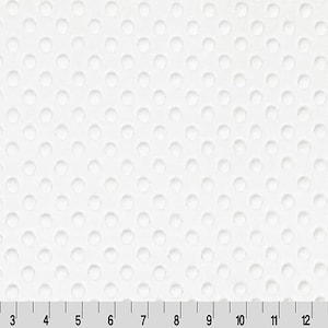 Shannon Fabrics Cuddle Dimple Weiß Minky Stoff