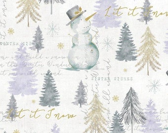 Shannon Fabrics Digital Cuddle Let It Snow Minky Fabric