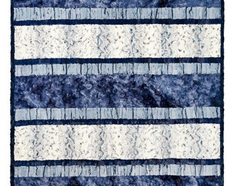 Shannon Fabrics Crazy 8 True Blue Cuddle Minky Blanket Kit 58"x68"