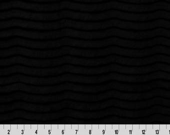 Tessuto Minky nero Luxe Cuddle Oceana di Shannon Fabrics