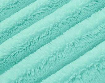 Shannon Fabrics Luxe Cuddle Bunny Aqua Sea Minky Fabric