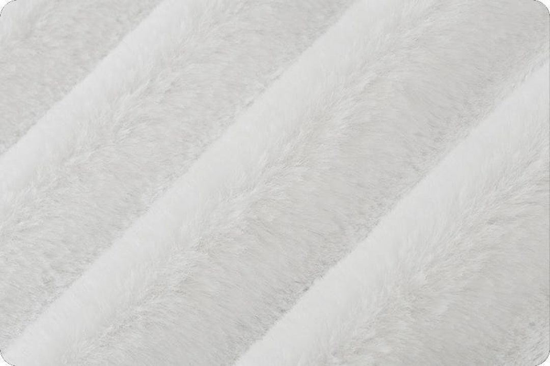 Shannon Fabrics Luxe Cuddle Buffalo Check Snow/Ink Minky Fabric 1 Yard