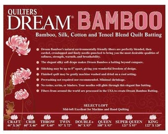 BAMBU Quiltvadd Storlek King (122"x120") - Quilters dröm