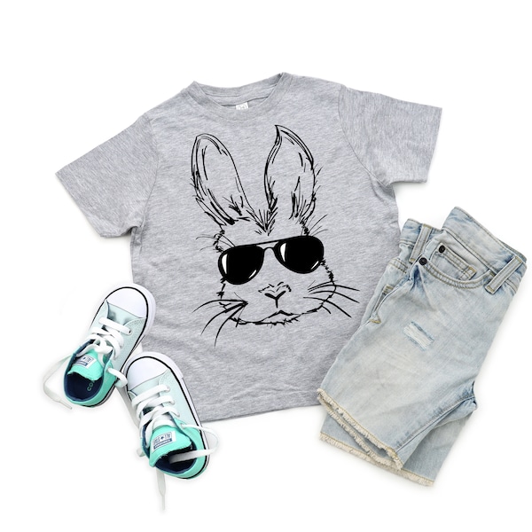 Osterhasen Sonnenbrillen Shirt, Osterhasen Shirt, Kinder Ostern Shirt, Jungen Ostern Shirt, Kleinkind Ostern Shirt, Cooles Dude Shirt, Ostern Peeps