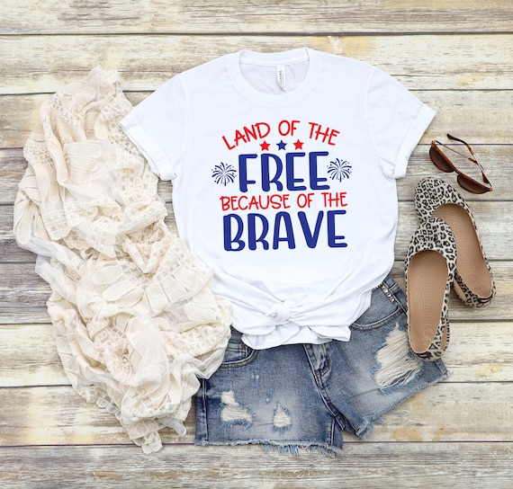 Land Of The Free, Because Of The Brave Memorial Day T-Shirt Land Of The Free, Because Of The Brave Memorial Day T-Shirt