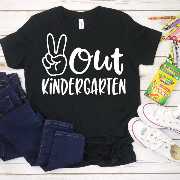 Peace Out Kindergarten Shirt, End of Year Shirt, Kids School Shirt, Last Day of School Shirt, Kids Clothing, Kindergarten Graduate, Summer