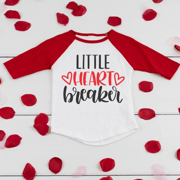 Camisa Little Heart Breaker, Linda camisa de San Valentín para niños, Día de San Valentín para niños, Camisa de hija, Heart Breaker, Little Heart Breaker de mamá