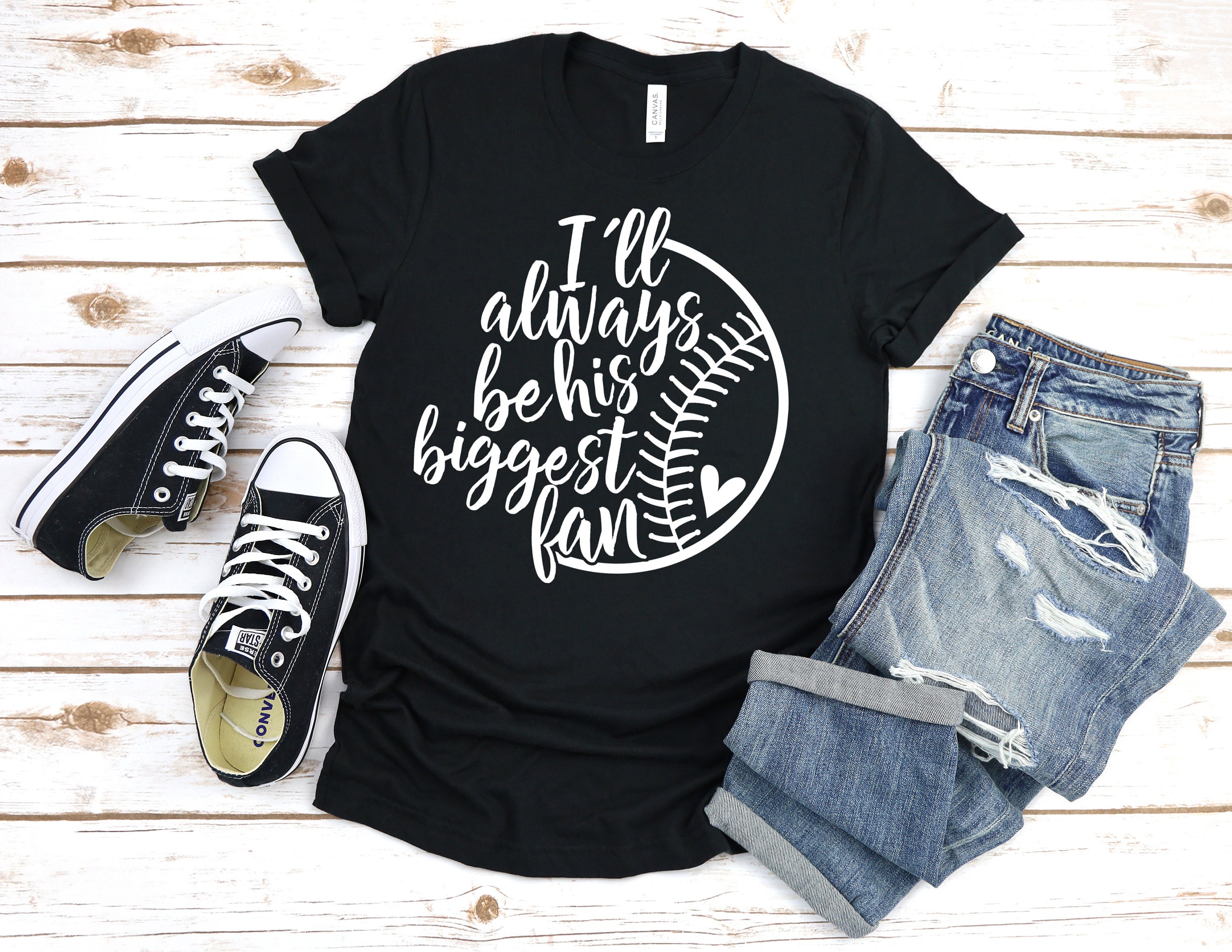 I'll Always Be Your Biggest Fan shirt  Semi Fitted OR Flowy Fit Tank Top Available  Baseball Mom shirt  Softball Mom shirt  Sports Mom