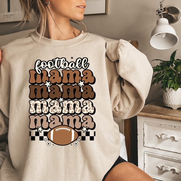Football Mama Sweatshirt, Football Mama Retro Sweatshirt, Football Mama Retro Shirt, Gameday Football Shirt, Football Season shirt, Fall png