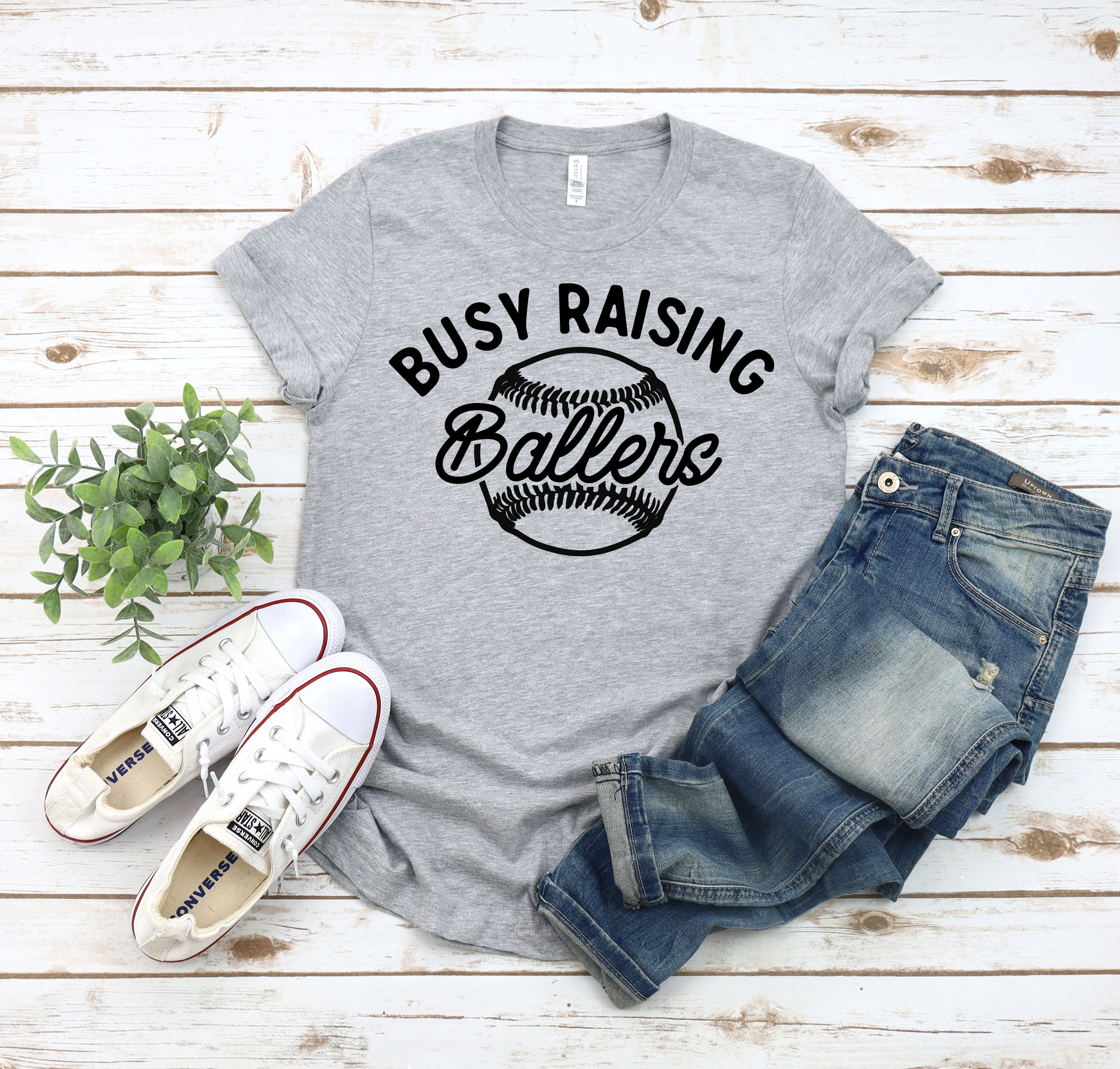 Busy Raising Ballers Shirt Mom Life 