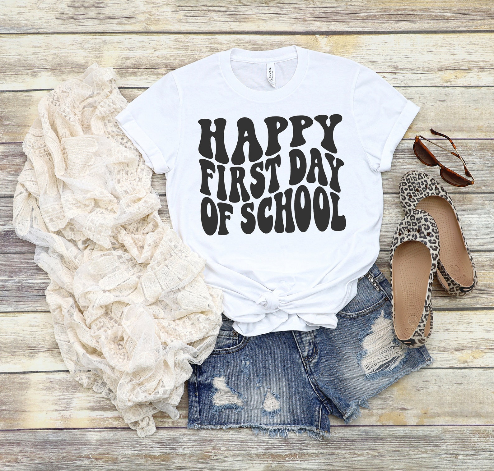 Happy First Day of School Shirt Back to School Shirt Teacher Etsy