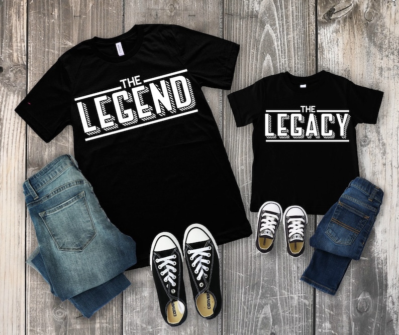 The Legend, The Legacy, Father Son Shirts, Matching Shirts, Father and Son, Fathers Day Gift, Gift for Dad, Dad and Son Shirt, Daddy and Son 