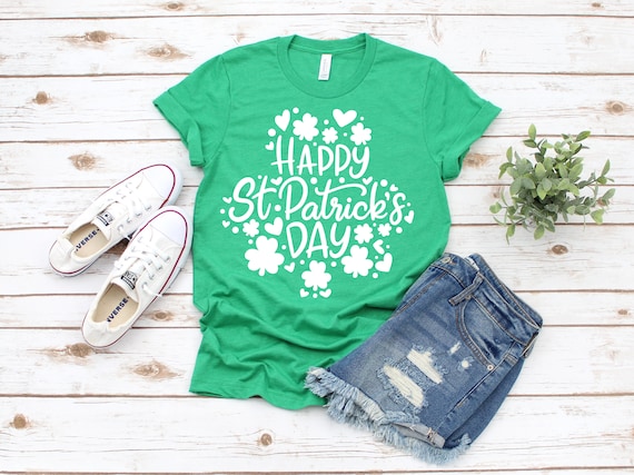Happy St Patrick&#39;s Day Shirt, St Patrick&#39;s Day Shirt, St Patty&#39;s Shirt, Lucky Shirt, Luck of the Irish, Shenanigans, Cute St Patricks Shirt