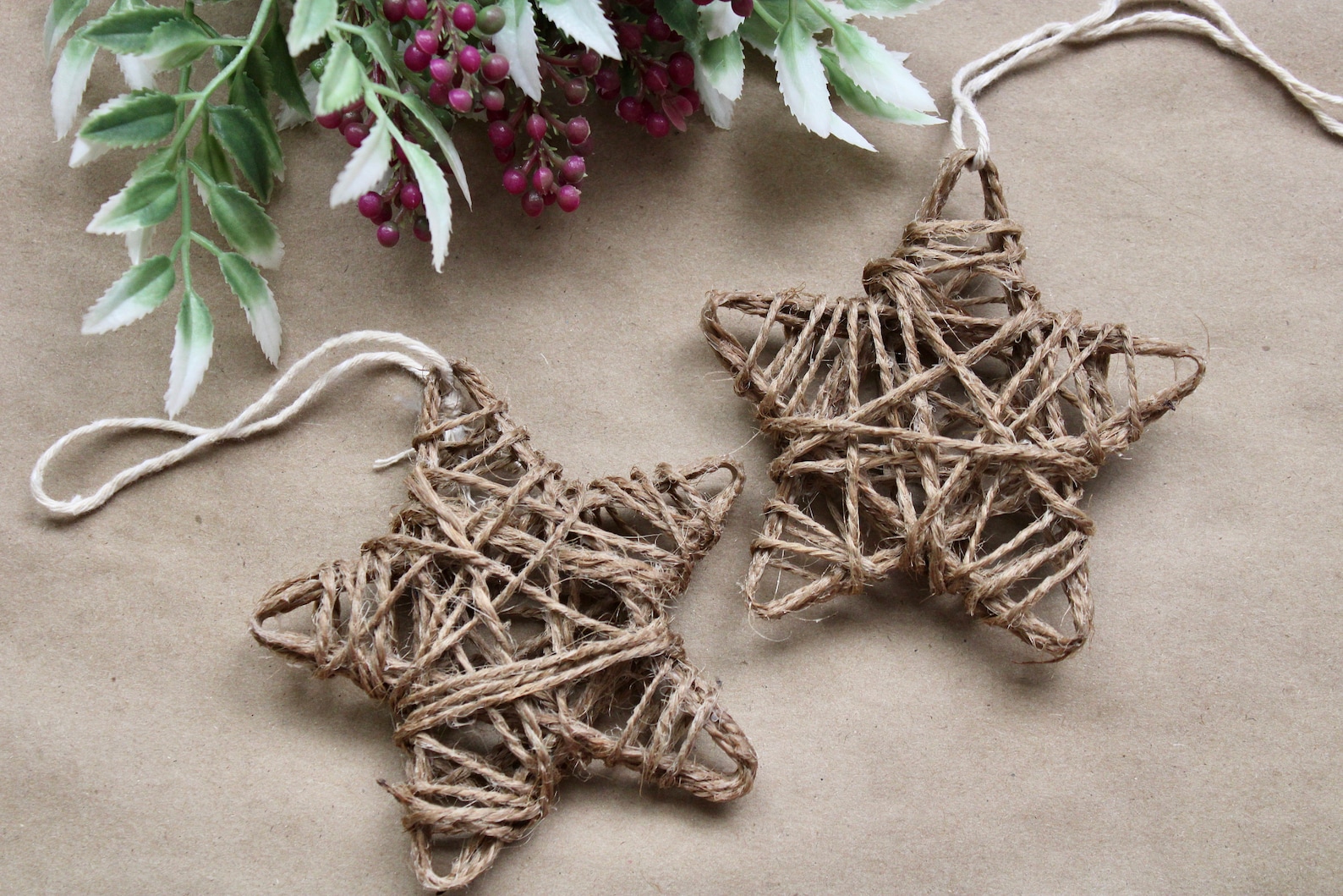 Christmas Ornament Twine Star Ornament Star Ornament Twine Etsy