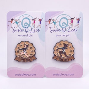 XCEL Gold Gymnastics Enamel Pin, gymnastics pin, gymnastics charm