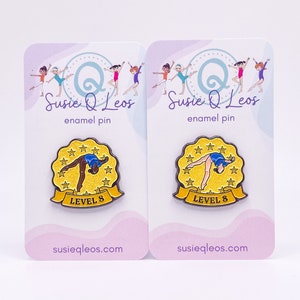 Level 8 Gymnastics Enamel Pin, gymnastics pin, gymnastics charm
