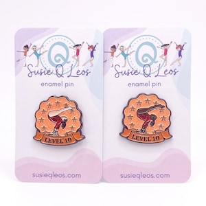 Level 10 Gymnastics Enamel Pin, gymnastics pin, gymnastics charm