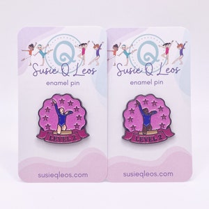Level 2 Gymnastics Enamel Pin, gymnastics pin, gymnastics charm
