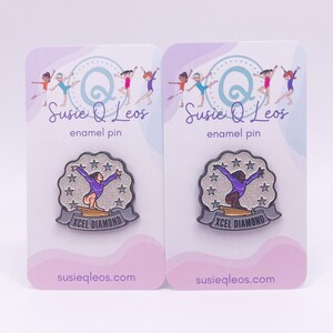XCEL Diamond Gymnastics Enamel Pin, gymnastics pin, gymnastics charm